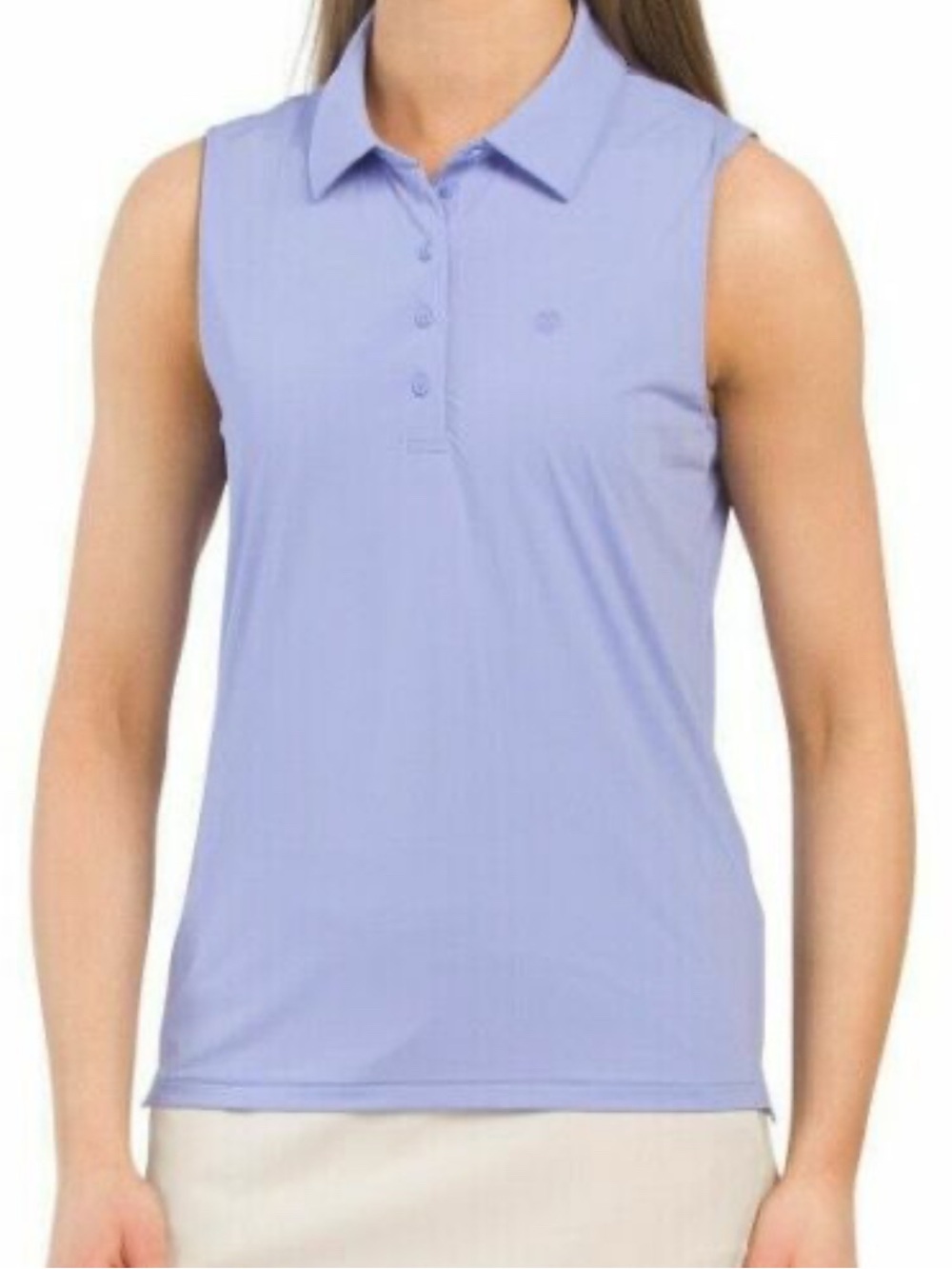 G/FORE Sleeveless Polo Tank Top - Lavender